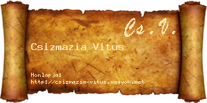 Csizmazia Vitus névjegykártya